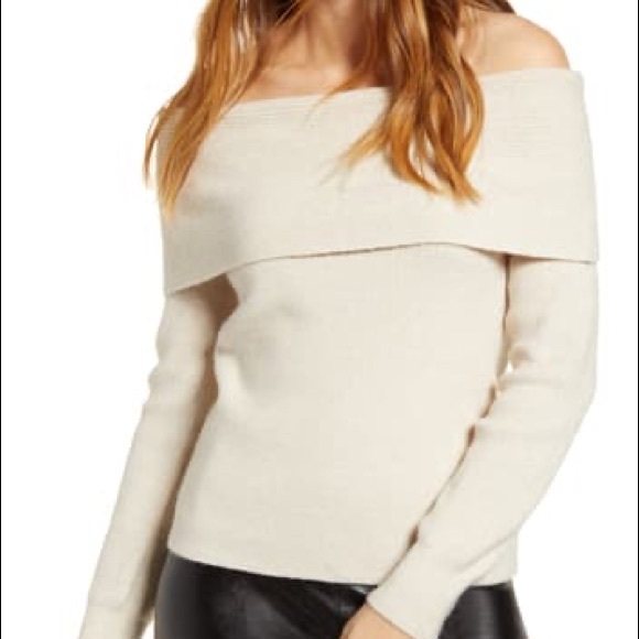 leith off the shoulder sweater